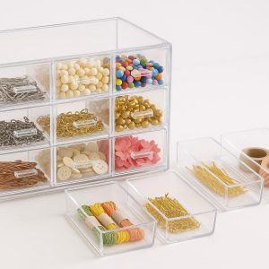 Transparent Drawer Organizer Set for Small Parts and Crafts