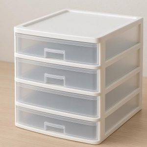 Stackable Plastic Storage Drawers for Desk Organization