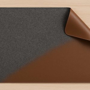 Dual Sided Desk Mat Felt and PU Leather Reversible Protector